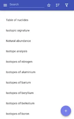 Isotopes android App screenshot 9